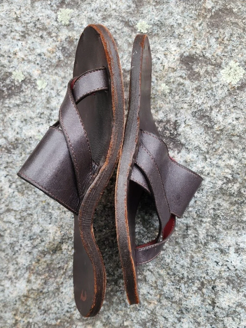 Men's Jutta Neumann Brown Leather Slide Sandals size 9 D
